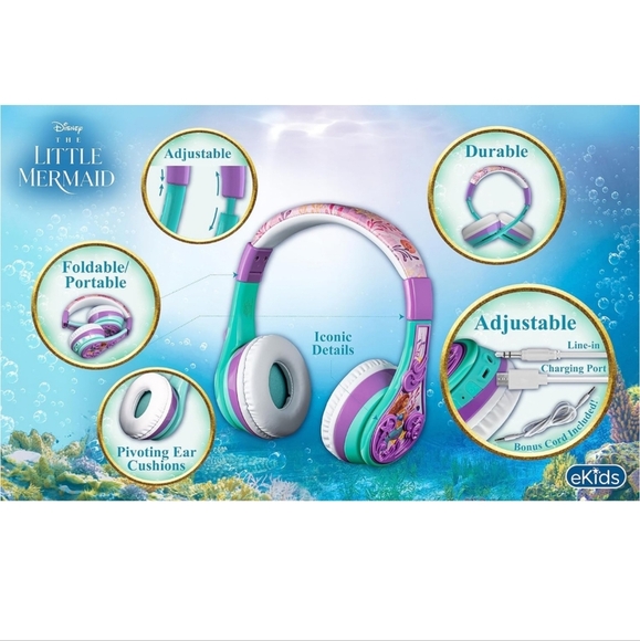 Wireless Headphones with Microphone Includes Aux Cord, Volume Reduced,* NIB* - Picture 3 of 7